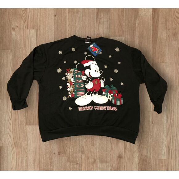 Vintage Mickey Unlimited Mickey Mouse Christmas Crewneck Sweatshirt 2XL - Picture 1 of 15